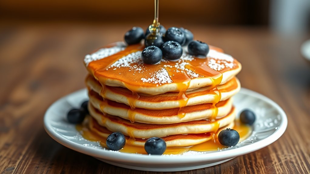 bright citrus blueberry pancakes