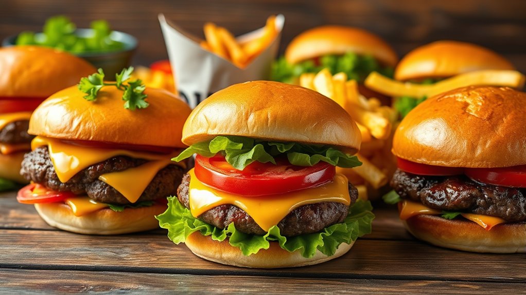 burgers sandwiches prices selection