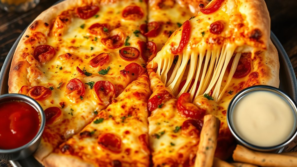cheese and pepperoni overload