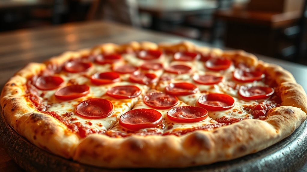 classic crispy pepperoni pizza