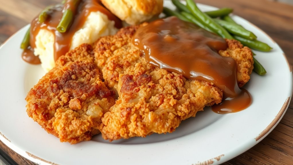 crispy beef steak platter