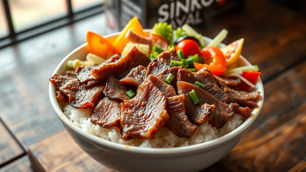 hearty beef and chicken