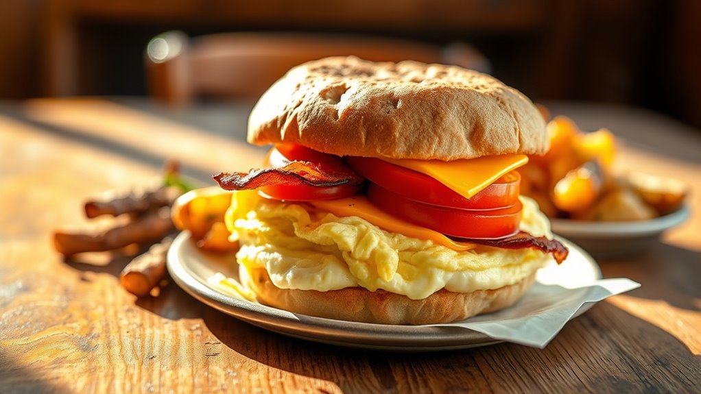 hearty breakfast sandwich combo