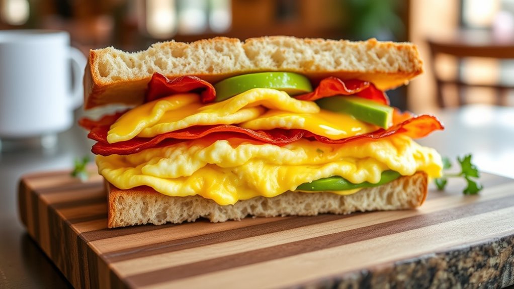 savory hearty breakfast sandwich