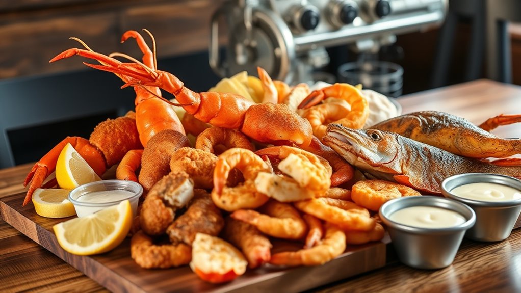 seafood platter with sides
