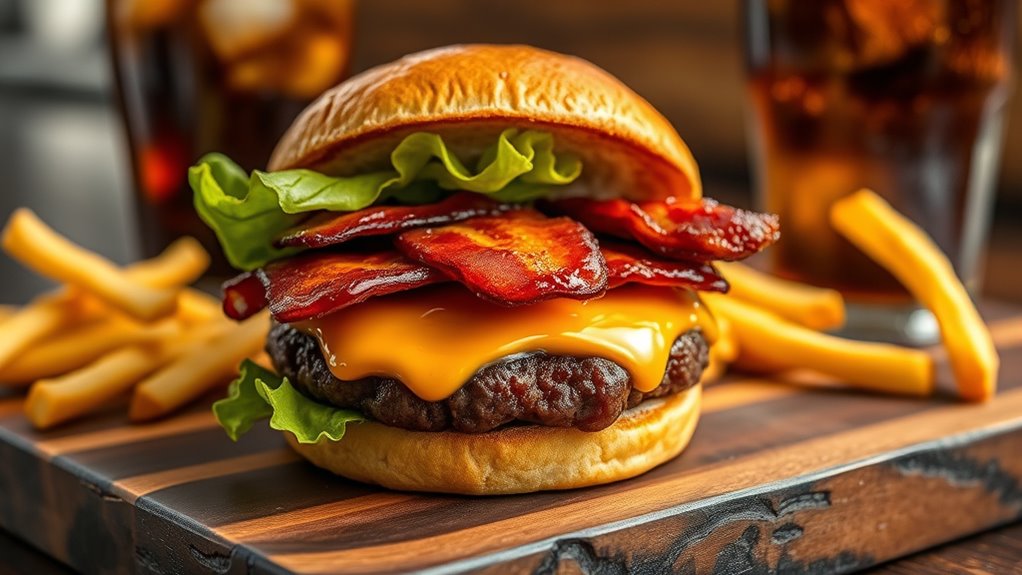 smoky spicy bacon burger